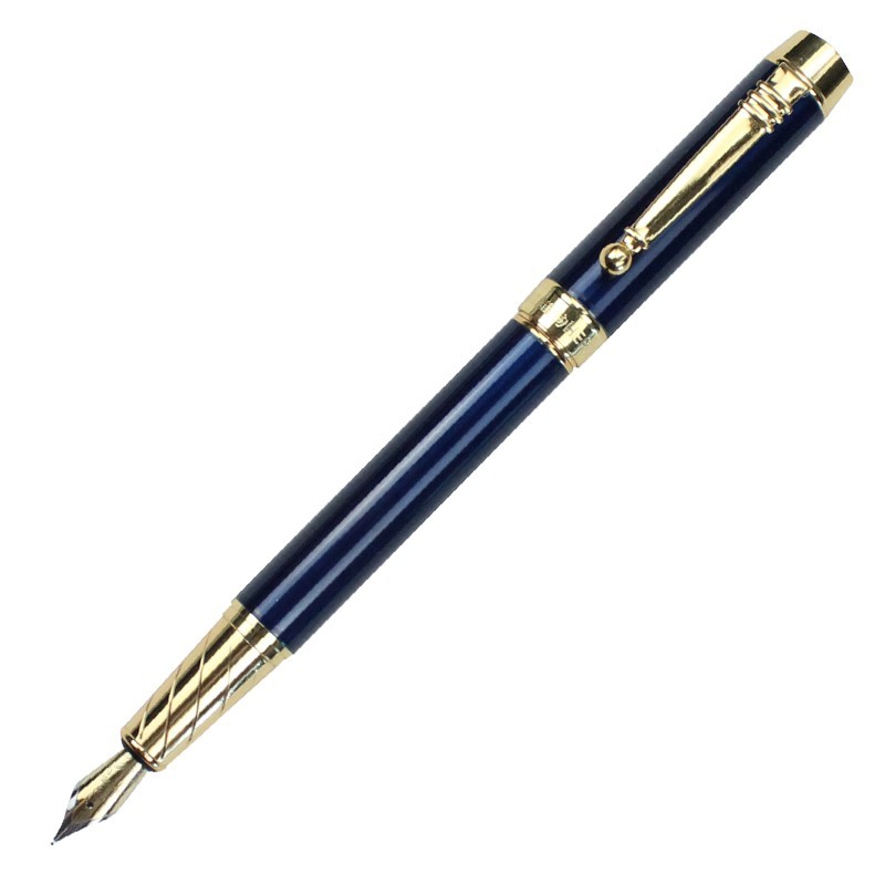 英雄（HERO）钢笔都市时尚男女铱金钢笔商务办公金属笔杆墨水笔1707（0.5mm） 孔雀蓝