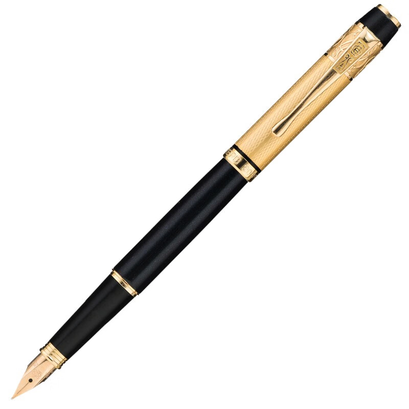 英雄（HERO）钢笔200B（14K）金尖钢笔墨水笔金笔 金色