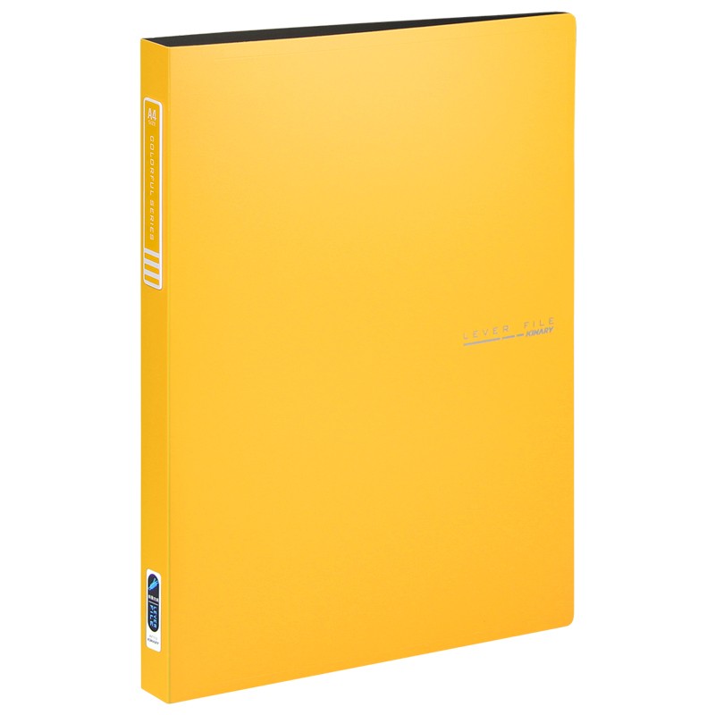 金得利(KINARY)A4长力文件夹 高质感加厚资料文件夹板子 黄色12个装AF713
