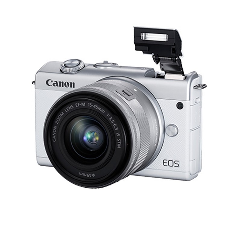 佳能（Canon）EOS M200 微单相机 单电套机/vlog相机 M20015-45mm套机 白色 套餐三