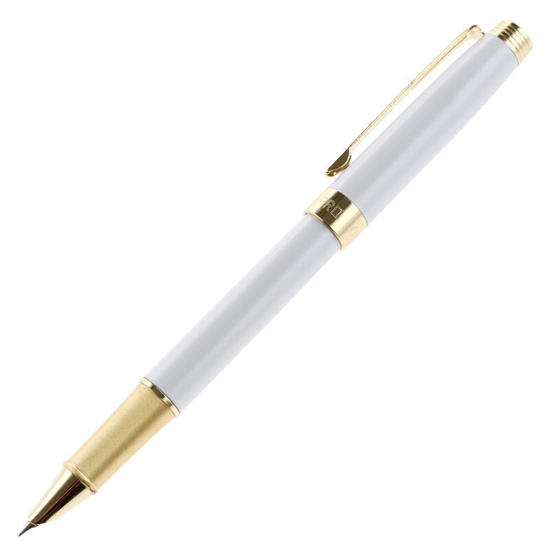 英雄（HERO）钢笔暗尖男女商务时尚办公依金钢笔个性文具墨水笔单支/礼盒套装6618 白色-单支 0.5mm