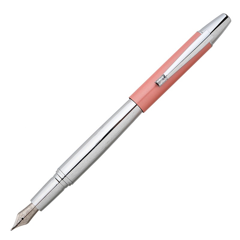 英雄（HERO）钢笔HS202文具时尚男女铱金钢笔商务办公个性墨水笔签字笔 粉色