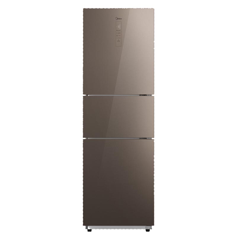 美的(Midea)245升一级能效双变频三门三开门风冷无霜钢化玻璃面板电冰箱BCD-245