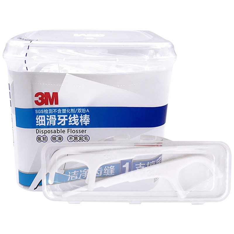 3M牙线棒细滑弓型一次性护理牙缝牙齿牙缝护理清洁 细化牙线棒150支/盒