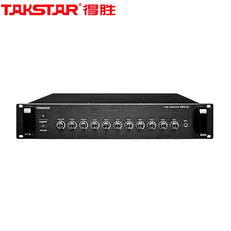 得胜（TAKSTAR）EBS-2C 前置放大器 舞台公共广播功放系统 十路输入通道（三年质保）