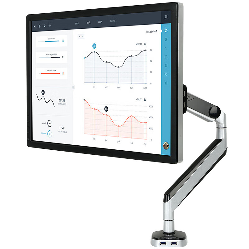 乐歌 D8A(10-32英寸) 铝合金显示器支架臂桌面底座 AOC戴尔等台式电脑屏幕支架旋转升降架