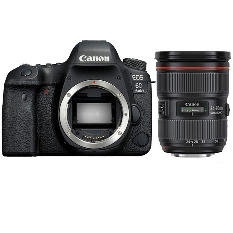 佳能（Canon） EOS 6D Mark II 专业全画幅数码单反相机 佳能EF24-70mm F2.8 II USM套装 套餐三专业摄影礼包