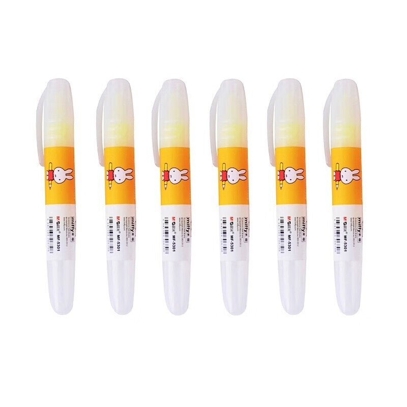 晨光（M&G）荧光笔米菲MF5301黄 1盒，12支装