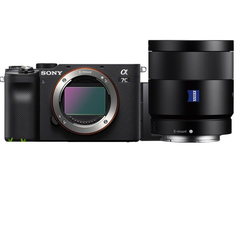 索尼（SONY）Alpha 7C/A7c/a7c全画幅微单相机 实时眼部对焦 T* FE 55mm F1.8 标准定焦黑色礼包版两年质保