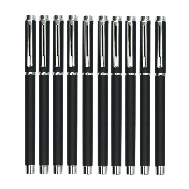 晨光（M&G）陶瓷珠签字笔/水笔/签字笔 颜色随机 彩色哑光笔杆中性笔金属AGPA1201黑0.5 1盒，12支装