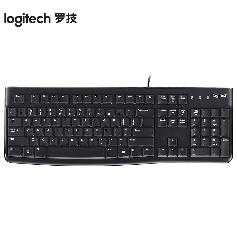 罗技（Logitech） 键盘K120有线键盘  黑色 U口