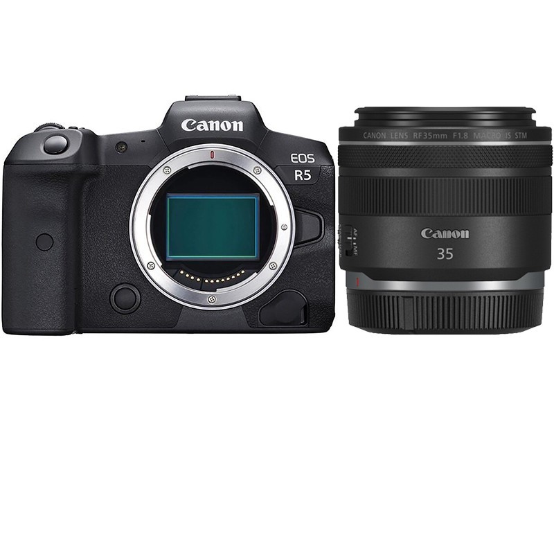 佳能（Canon）EOS R5 全画幅专微 Vlog微单相机 8K视频拍摄 RF 35mm F1.8 IS STM镜头套装 官方标配两年质保