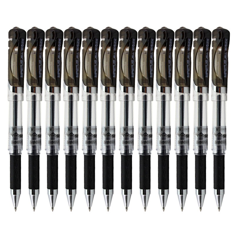 晨光(M&G)GP1111/0.7mm黑色中性笔 大容量子弹头签字笔 5盒，60支装