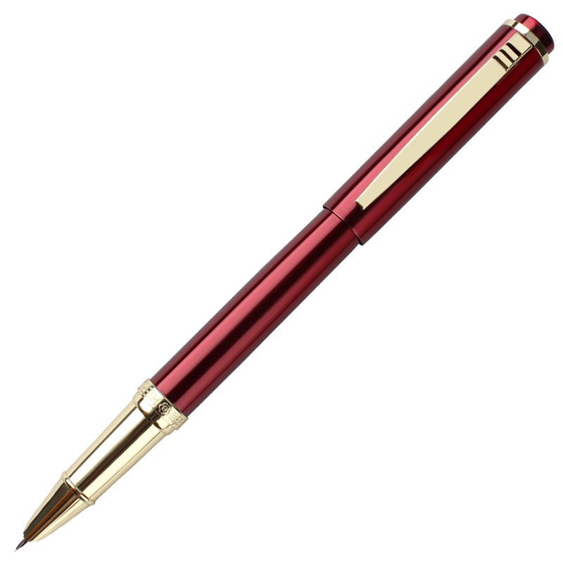 英雄（HERO）钢笔 P103红色铱金钢笔暗尖墨水笔F尖