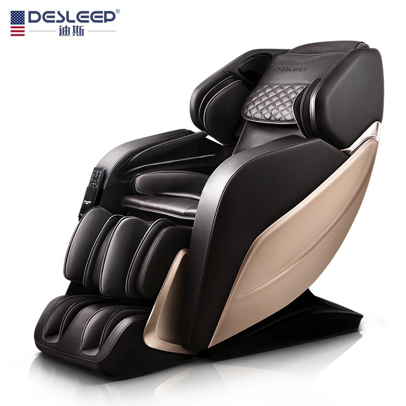 迪斯（Desleep）美国品牌按摩椅家用全自动太空豪华舱零重力智能按摩椅DE-A20L 咖啡色