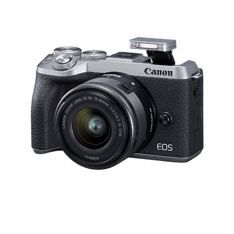 佳能（Canon）EOS M6 MARK II微单反美颜数码相机 二代vlog相机 EF-M15-45 IS STM银色套机 官方标配两年质保