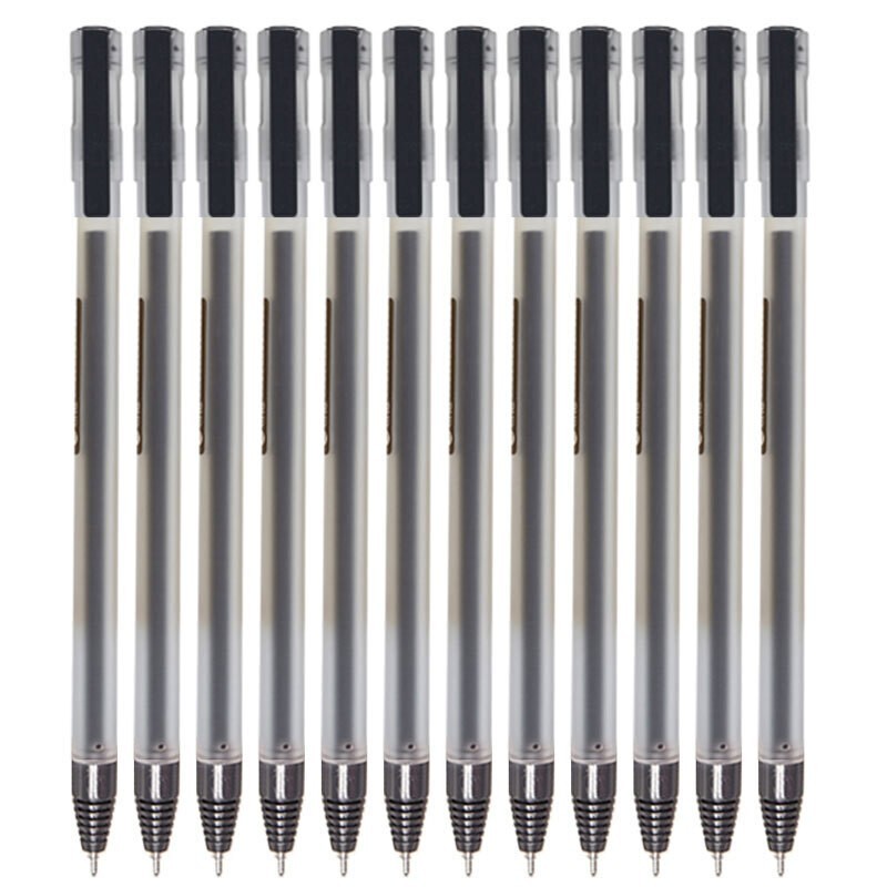 晨光（M&G）热可擦中性笔本味系列水笔全针管签字笔0.38黑AKPB5004（12支装）