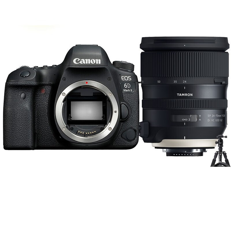 佳能（Canon） EOS 6D Mark II 专业全画幅数码单反相机 腾龙SP 24-70mm F/2.8 G2 套餐四大师摄影礼包