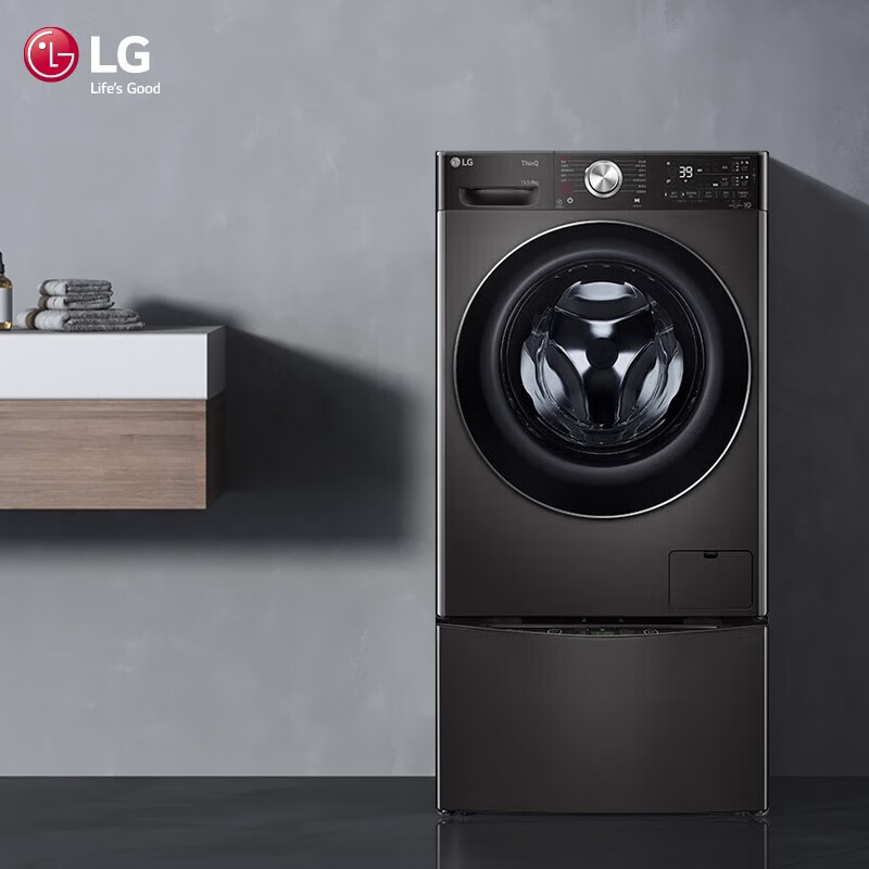 LG 13.5KG滚筒双擎洗衣机洗烘一体蒸汽洗衣机蒸汽除菌变频直驱母婴分类洗滚筒波轮二合一