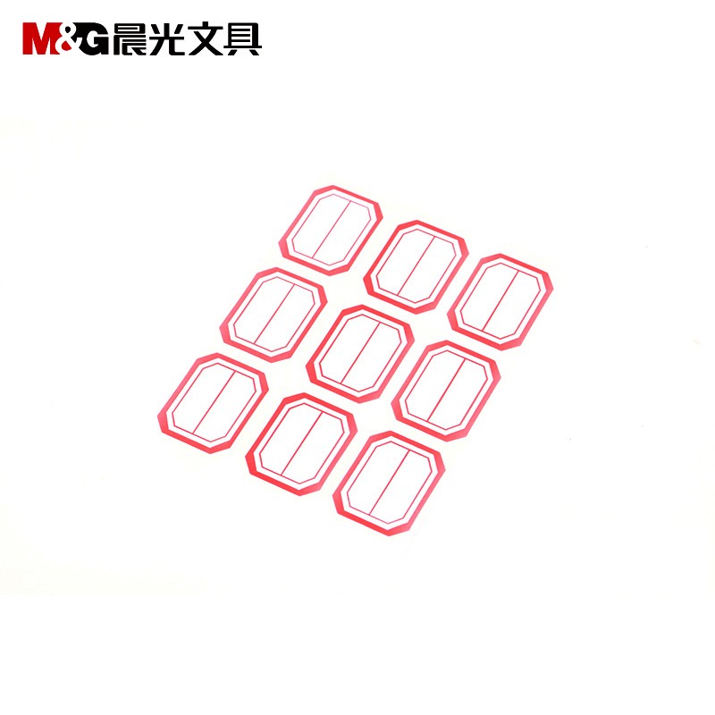 晨光（M&G）9枚X10自粘性标签(红)YT-11 10个装