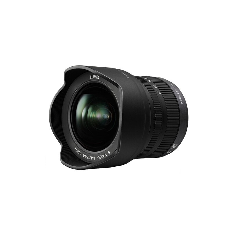 松下（Panasonic）超广角变焦镜头 H-F007014GK 7-14mm F4.0 微单镜头（3年质保）