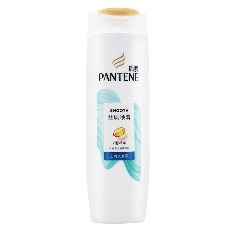 潘婷洗发水 丝质顺滑去屑洗发露 男士女士洗发液 200ml 新老包装随机发
