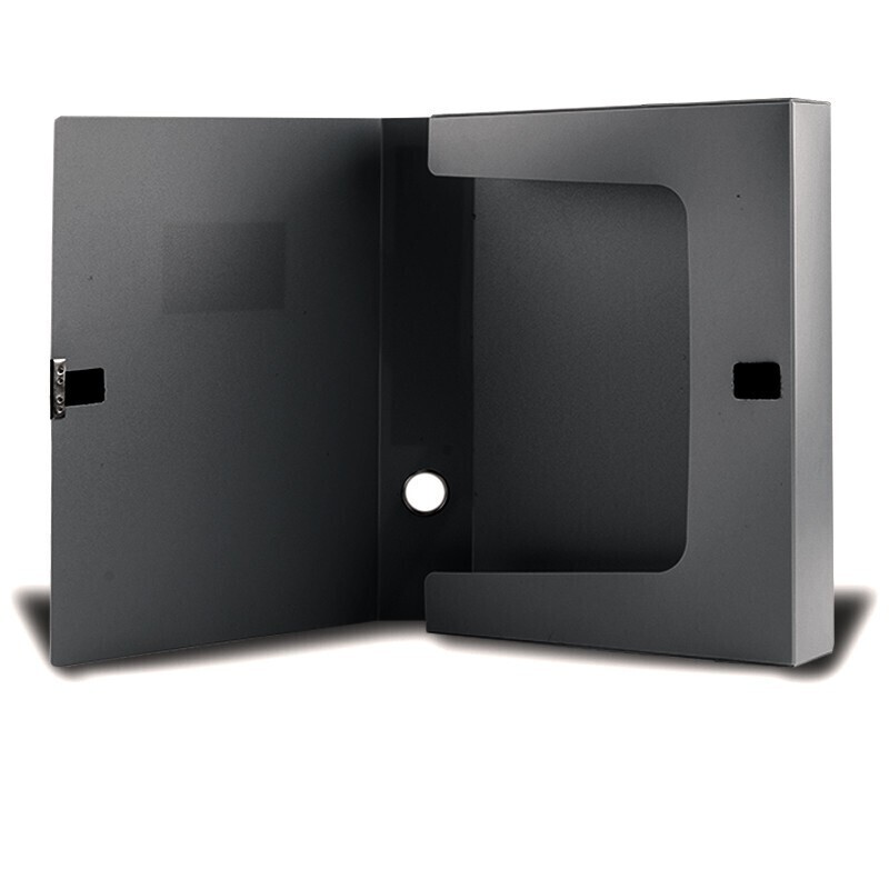 晨光（M&G）黑色粘扣档案盒 PP文件盒 /财务凭证收纳盒 经济型55mm档案盒黑色ADM94814 单个装