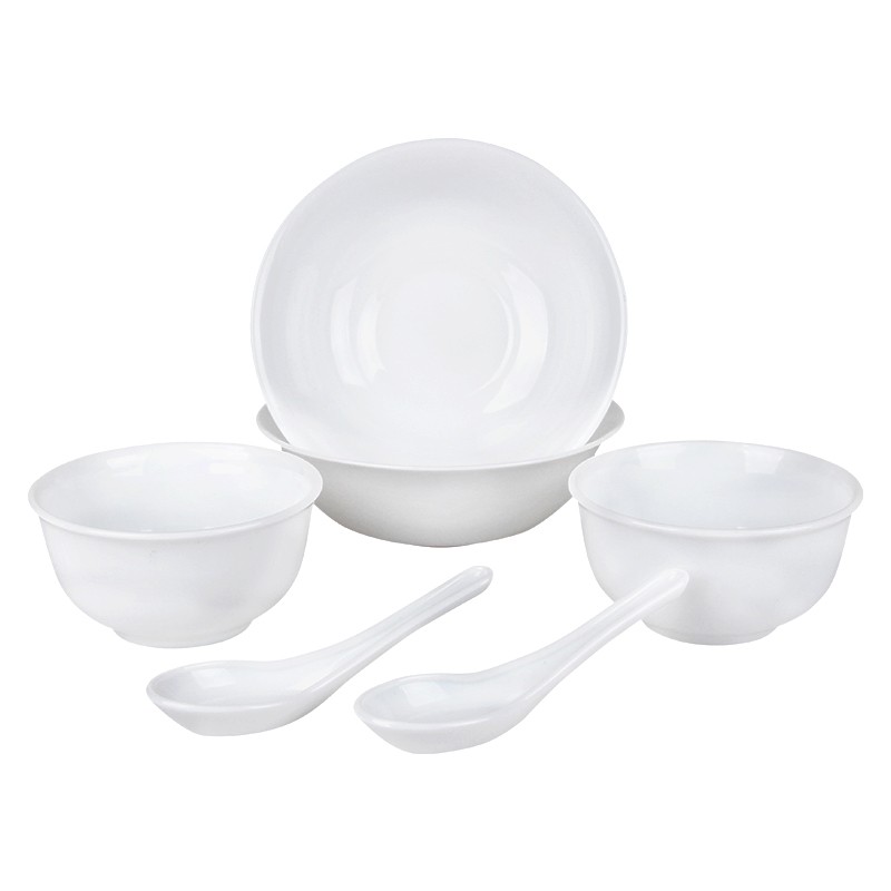 康宁餐具 餐具套装耐高温玻璃碗碟盘套装 冰萃玲珑餐具6件套A
