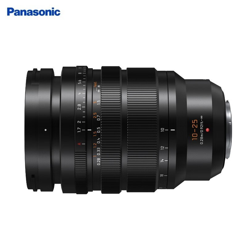 松下(Panasonic)镜头微单照相机变焦镜头 10mm-25mm F1.7镜头（三年质保）