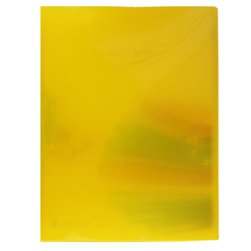 金得利（KINARY）华彩系列文件夹 镜面半透单长强力夹多色可选 AF803 黄色 12个