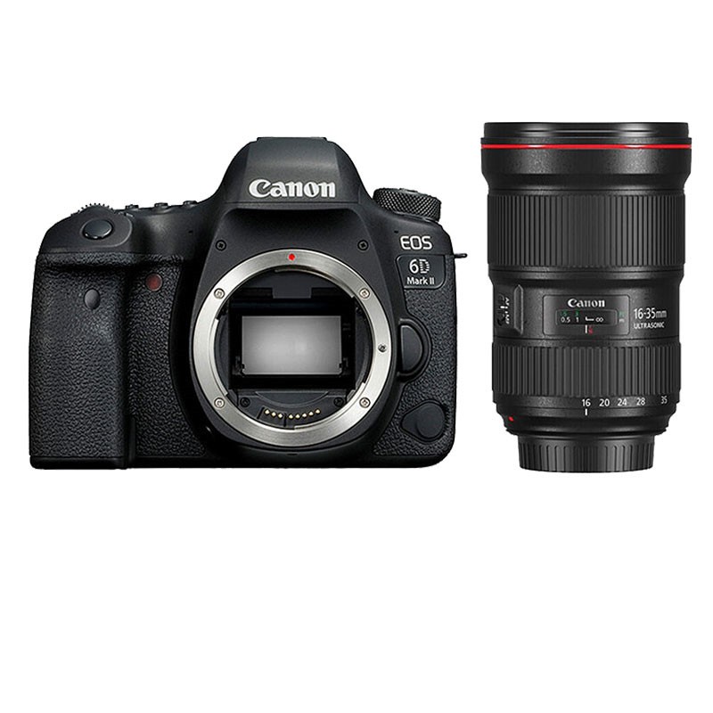 佳能（Canon） EOS 6D Mark II 专业全画幅数码单反相机 佳能EF16-35 f/2.8L III USM 套餐一基础摄影礼包
