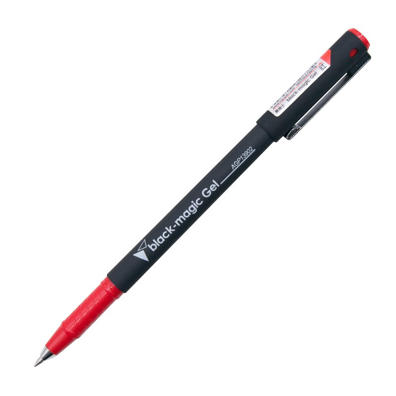 晨光（M&G）黑骑士中性笔签字笔水性笔 办公学习用中性笔 红色 AGP13902 子弹头拔帽款 0.5mm 12支装