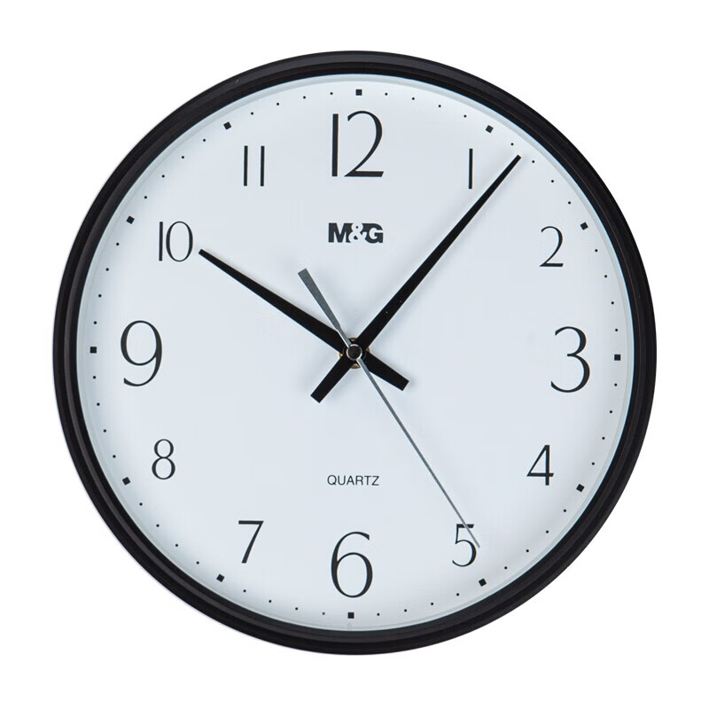 晨光（M&G）经典圆形挂钟13英寸黑色ARCN8252 单个装
