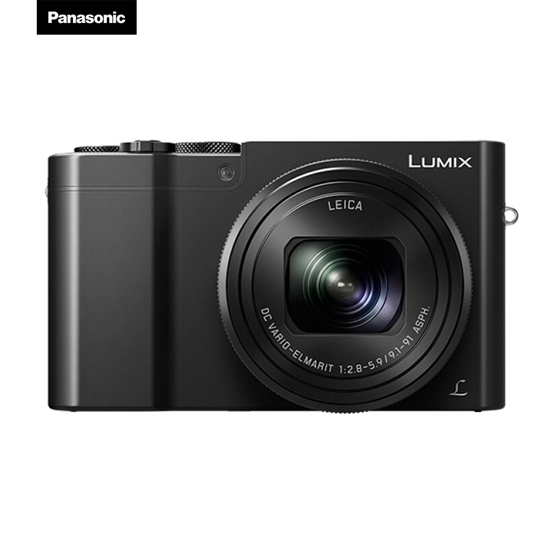 松下（Panasonic）ZS110 1英寸大底数码相机10倍光学变焦 徕卡镜头 4K WIFI 黑色 +64G卡（3年质保）