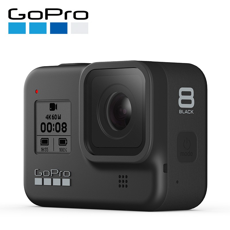 GoPro HERO8 Black 4K运动相机 Vlog数码摄像机 水下潜水户外骑行滑雪直播相机 增强防抖裸机防水+128G内存卡