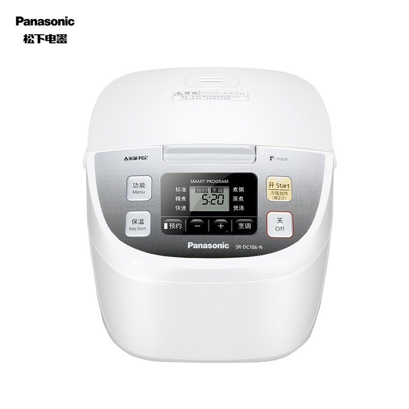 松下（Panasonic）4.8L电饭煲 电饭锅 3-6人 备长炭厚锅 智能烹饪 可预约 