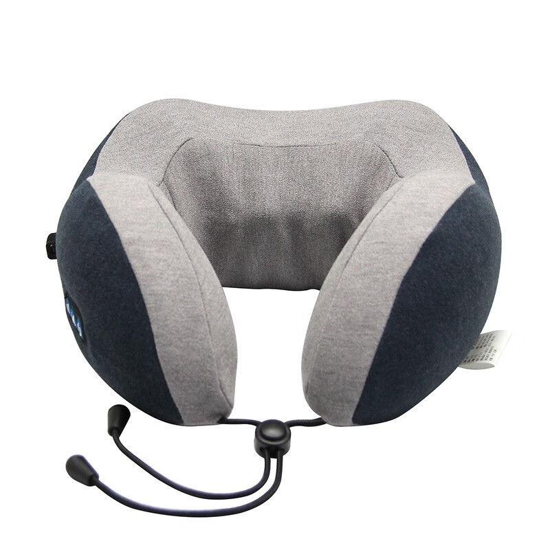 践程UM-2按摩枕 u型枕电动按摩枕热敷多功能颈椎护颈枕 蓝色