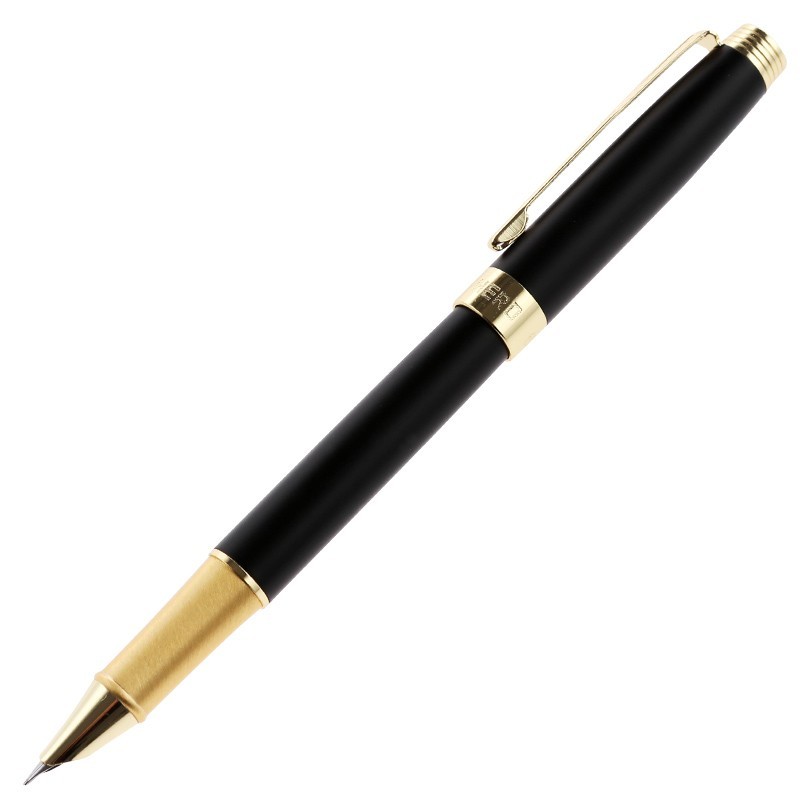 英雄（HERO）钢笔暗尖男女商务时尚办公依金钢笔个性文具墨水笔单支/礼盒套装6618 黑砂-单支 0.5mm