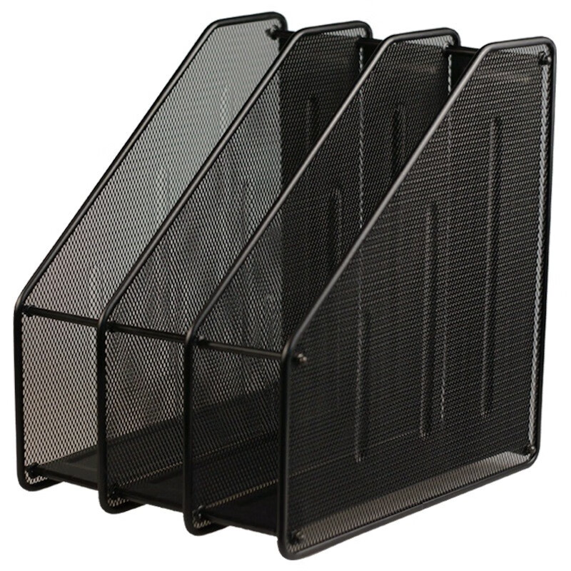 三木(SUNWOOD) 三联金属丝网文件框/文件筐 黑色 1220