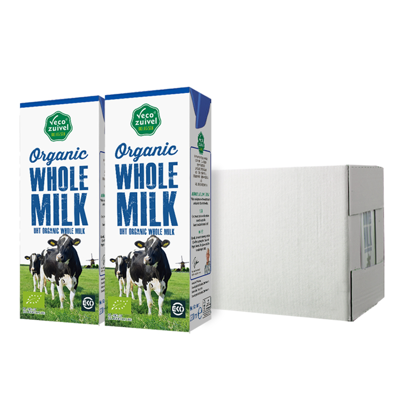 乐荷（vecozuivel）荷兰进口全脂有机纯牛奶 200ml*24盒家庭装 欧盟有机认证