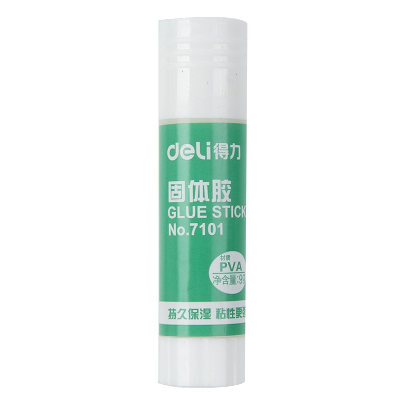 得力（deli）7101固体胶 9g/支 PVC材质 白色棒芯 12支/盒