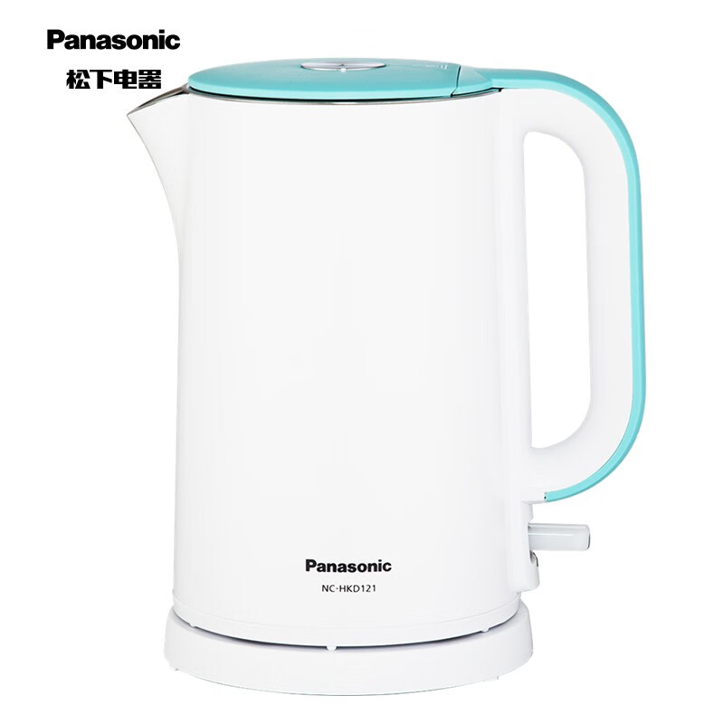 松下（Panasonic）电热水壶 304不锈钢内胆 树脂外壳 白色外壳 防空烧 1.2L