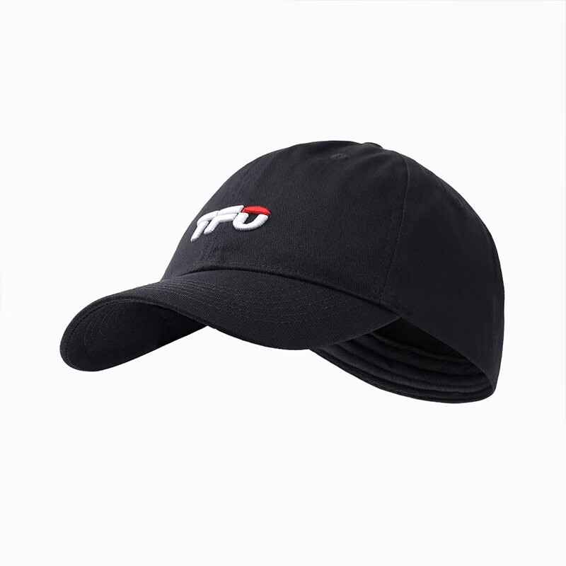TFO户外帽 男女通用遮阳帽子时尚棒球帽 黑色 均码