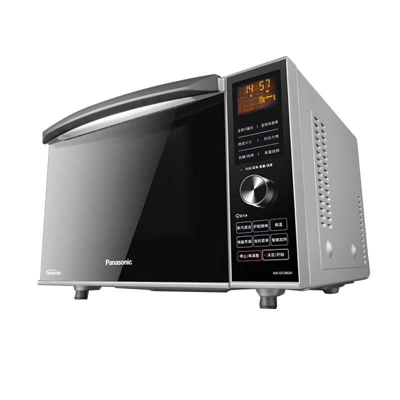 松下（Panasonic）NN-DF386M 平板式变频家用微波炉 23升 微波炉电烤箱一