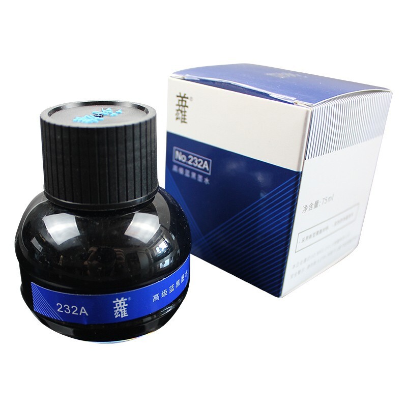 英雄（hero)碳素墨水钢笔水 232A-蓝黑色