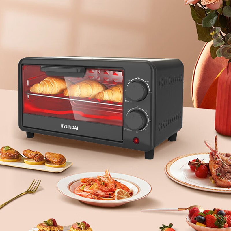 HYUNDAI 电烤箱 多功能家用迷你小型独立控温烘烤蛋糕烤炉烤箱 烤箱