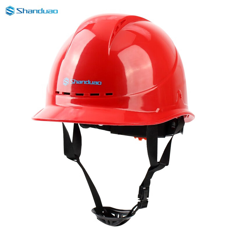 山都澳 透气安全帽 ABS 建筑工程工地 电力施工 领导监理D997 红色 均码