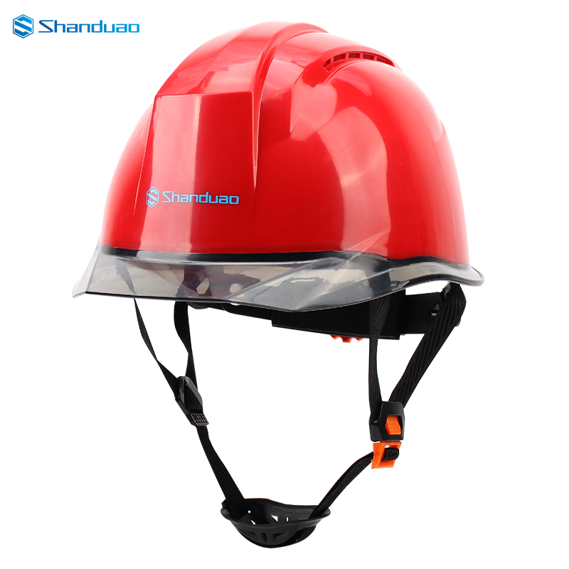 山都澳 安全帽 工程 建筑 工地 领导 监理 ABS 安全头盔 可印字 定制 D989红色（厂家配送）