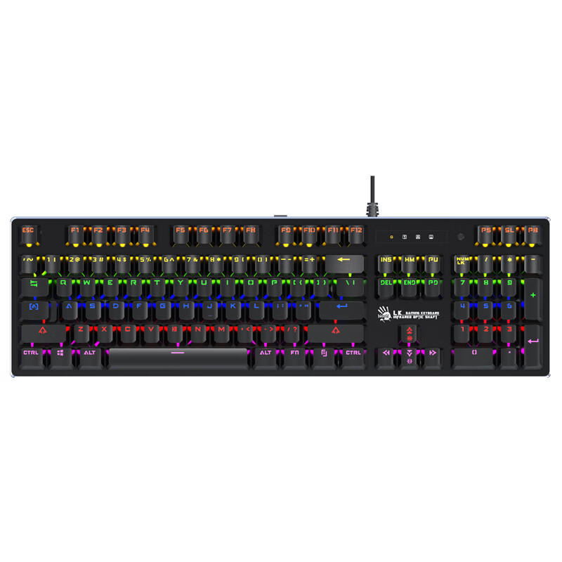 双飞燕（A4TECH）B760血手幽灵 机械键盘 有线键盘 游戏键盘 全光轴 虹彩背光 背