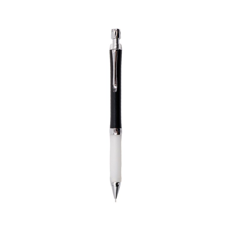 三菱（Uni）自动铅笔活动铅 0.5mm不断铅绘图学生铅笔带橡皮擦头 黑色（黑杆白胶）M5
